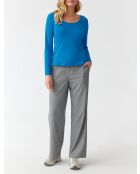 Blauwe gebreide blouse Filka 1
