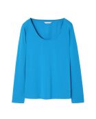 Blauwe gebreide blouse Filka 1