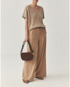 Gilet en maille Lena beige chiné
