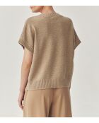 Gilet en maille Lena beige chiné