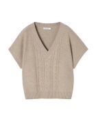 Gilet en maille Lena beige chiné