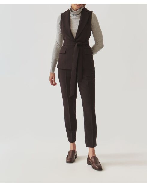 Gilet Lamkina chocolat foncé