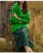 Pull en laine mélangée Onyx vert herbe