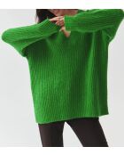 Pull en laine mélangée Onyx vert herbe