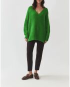 Pull en laine mélangée Onyx vert herbe