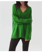 Pull en laine mélangée Onyx vert herbe