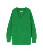 Pull en laine mélangée Onyx vert herbe