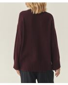 Pull en laine Moma lie-de-vin