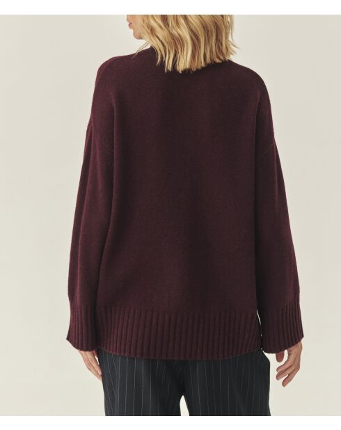 Pull en laine Moma lie-de-vin