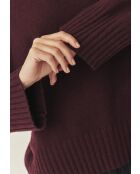 Pull en laine Moma lie-de-vin