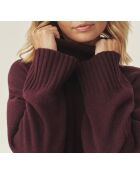 Pull en laine Moma lie-de-vin