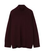 Pull en laine Moma lie-de-vin