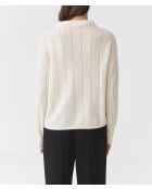 Pull en laine mélangée Pearl blanc cassé