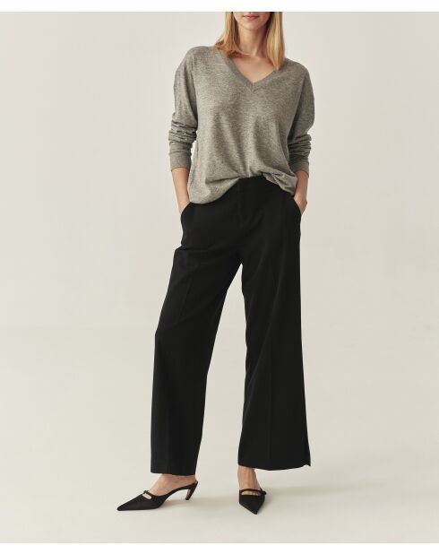 Pull en laine mélangée Tess gris chiné