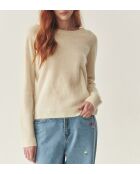 Pull en laine Bella beige meringue