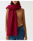 Écharpe en maille Brifil fuhsia