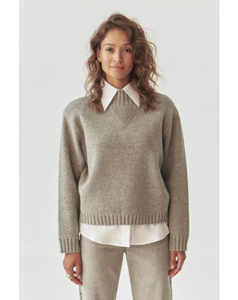 Pull en laine mélangée Malmana 1 gris