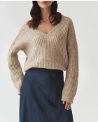 Beiger Pullover aus Wollmischung Aspen