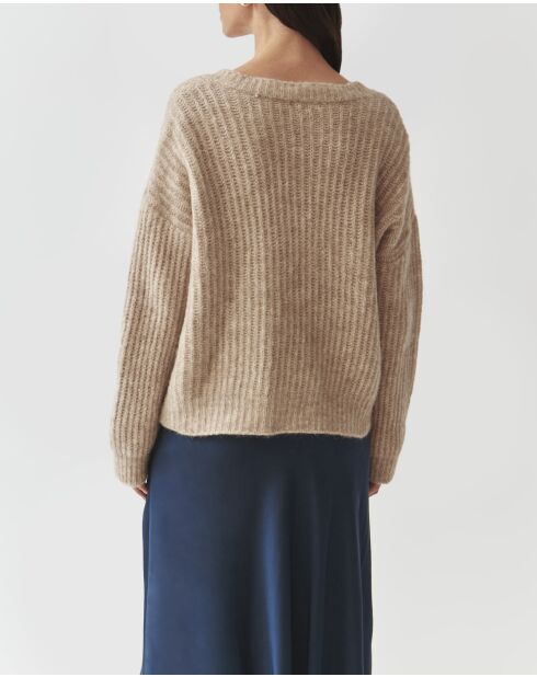 Pull en laine mélangée Aspen beige