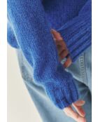 Pull en laine mélangée Mai bleu