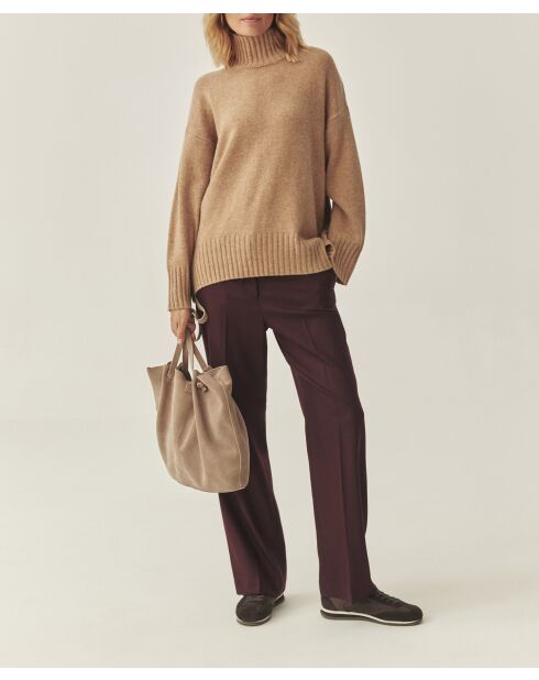 Pull en laine Moma beige chiné