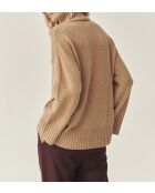 Pull en laine Moma beige chiné
