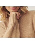 Pull en laine Moma beige chiné