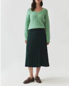 Grünmelierter Pullover aus Aspen-Wollmischung