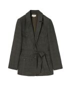 Veste en lin Mianko 1 kaki chiné