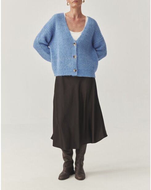 Pull en alpaga mélangé Adison bleu chiné