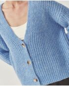 Pull en alpaga mélangé Adison bleu chiné