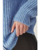 Pull en alpaga mélangé Adison bleu chiné