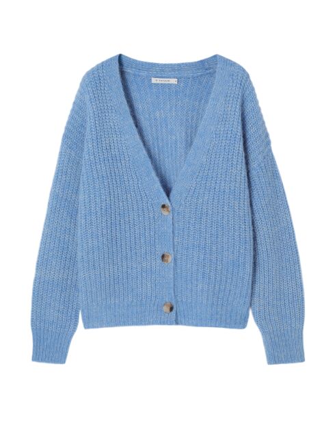 Pull en alpaga mélangé Adison bleu chiné