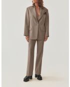 Beige wollen jas Montika