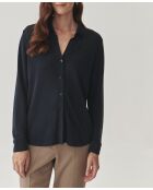 Marineblauw gebreid hemd Larysa