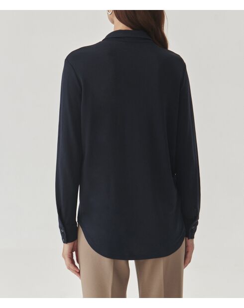 Chemise en maille Larysa bleu marine