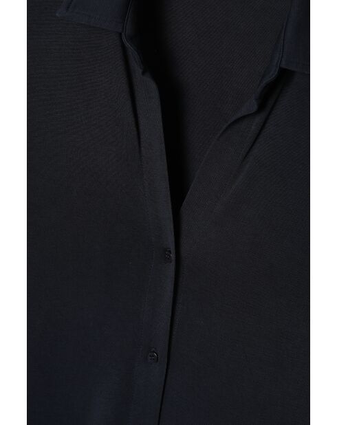 Marineblauw gebreid hemd Larysa
