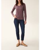 Blusa Jonka de punto gris y morado