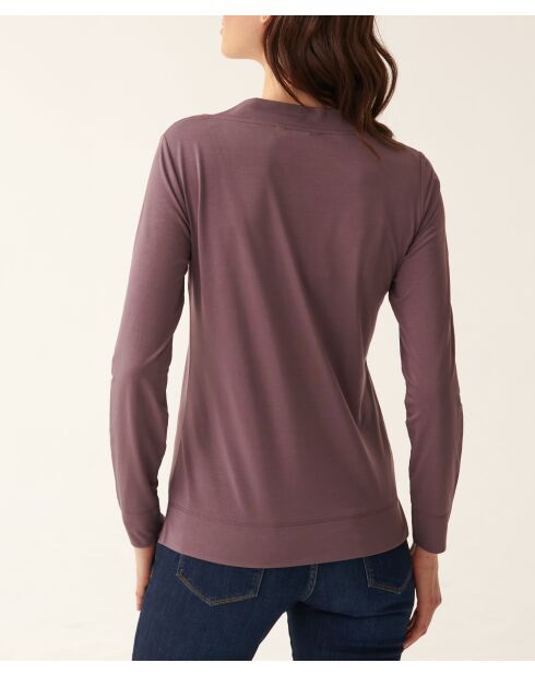 Grijze en paarse gebreide blouse Jonka