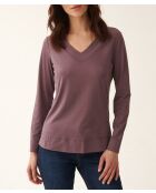 Blusa Jonka de punto gris y morado