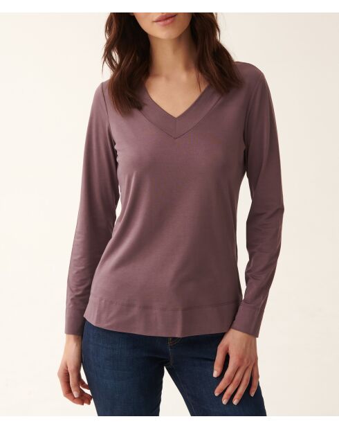 Blusa Jonka de punto gris y morado