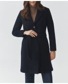 Manteau en laine mélangée Nitika bleu marine