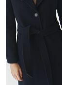 Manteau en laine mélangée Nitika bleu marine