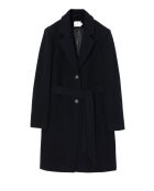 Manteau en laine mélangée Nitika bleu marine