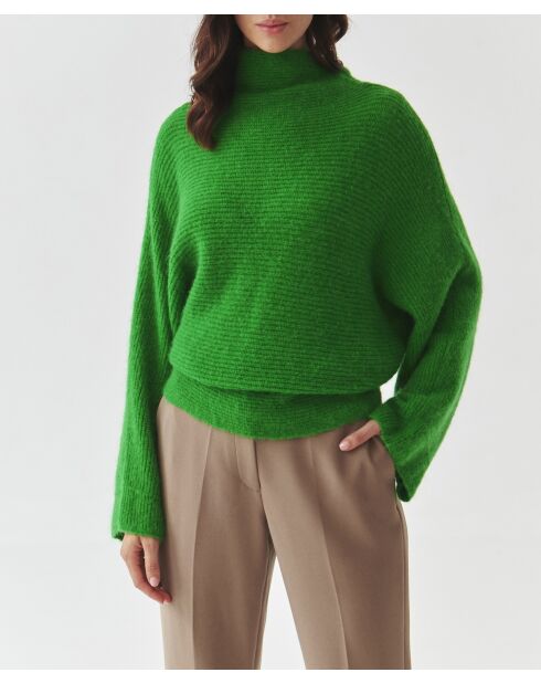 Pull en laine mélangée Mazzy 1 vert herbe