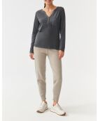Blouse en maille Astrid graphite