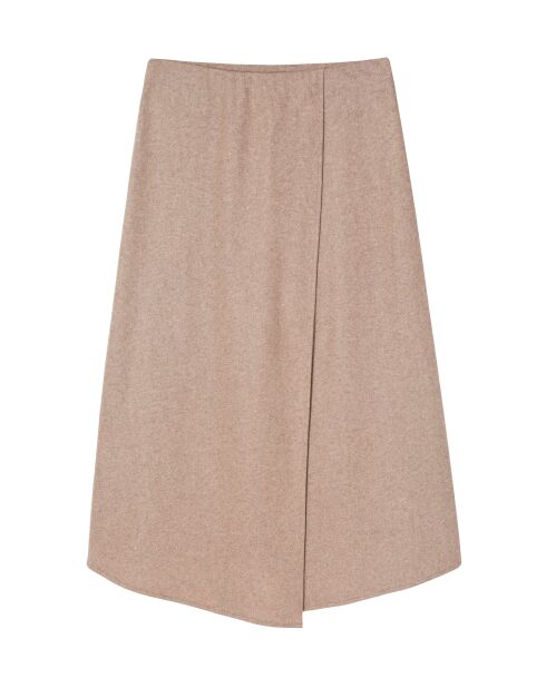 Jupe en laine mélangée Walia beige