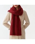 Écharpe en maille Wellir bordeaux