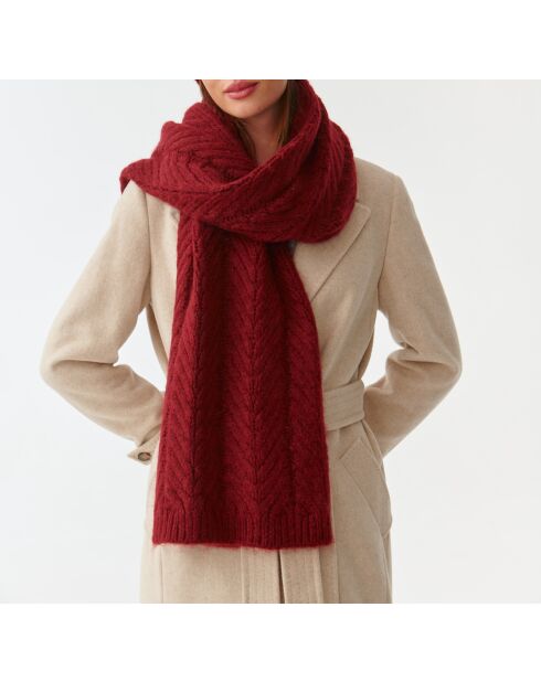 Écharpe en maille Wellir bordeaux