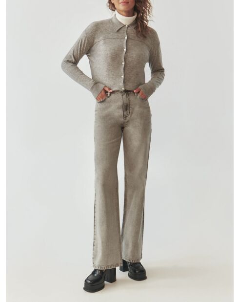 Chemise en laine Elara grise